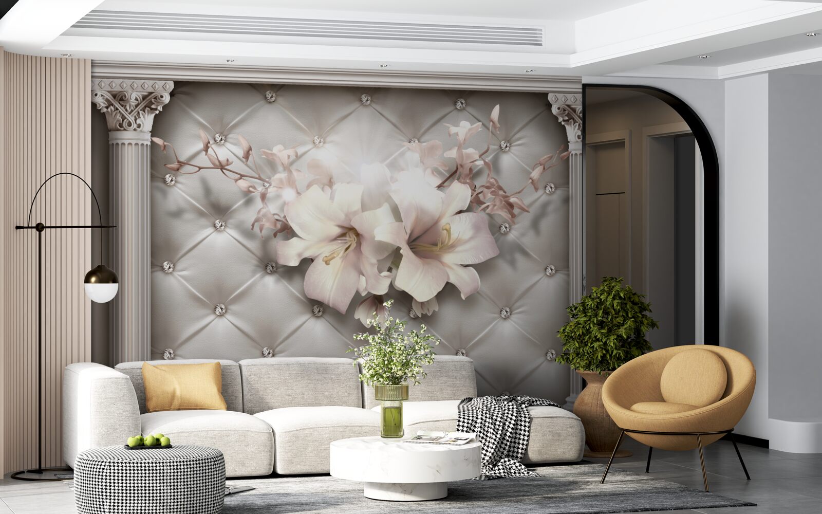 Fototapeta Steny sú zdobené lylom