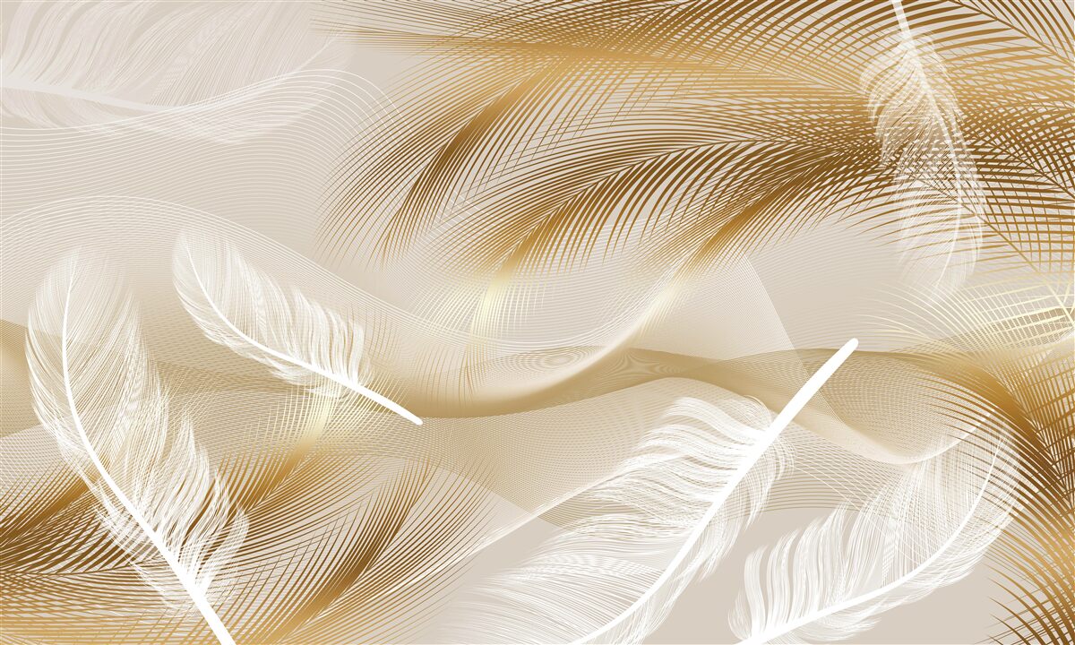 Fototapeta pozlátené perie