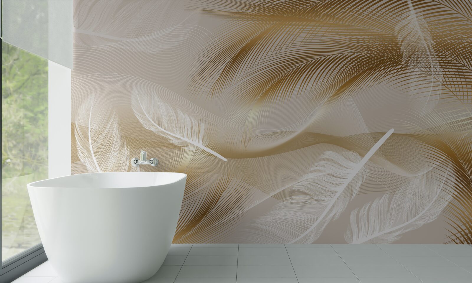 Fototapeta pozlátené perie