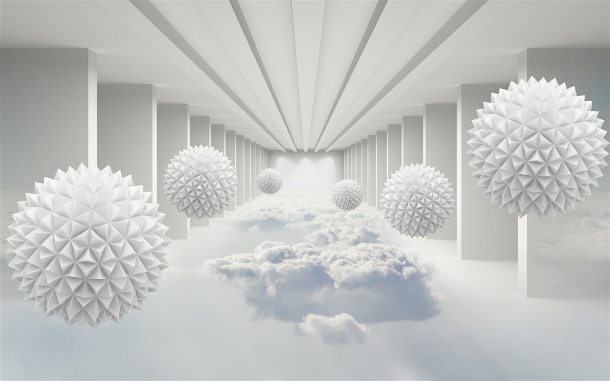 Fototapeta gule nad oblakmi