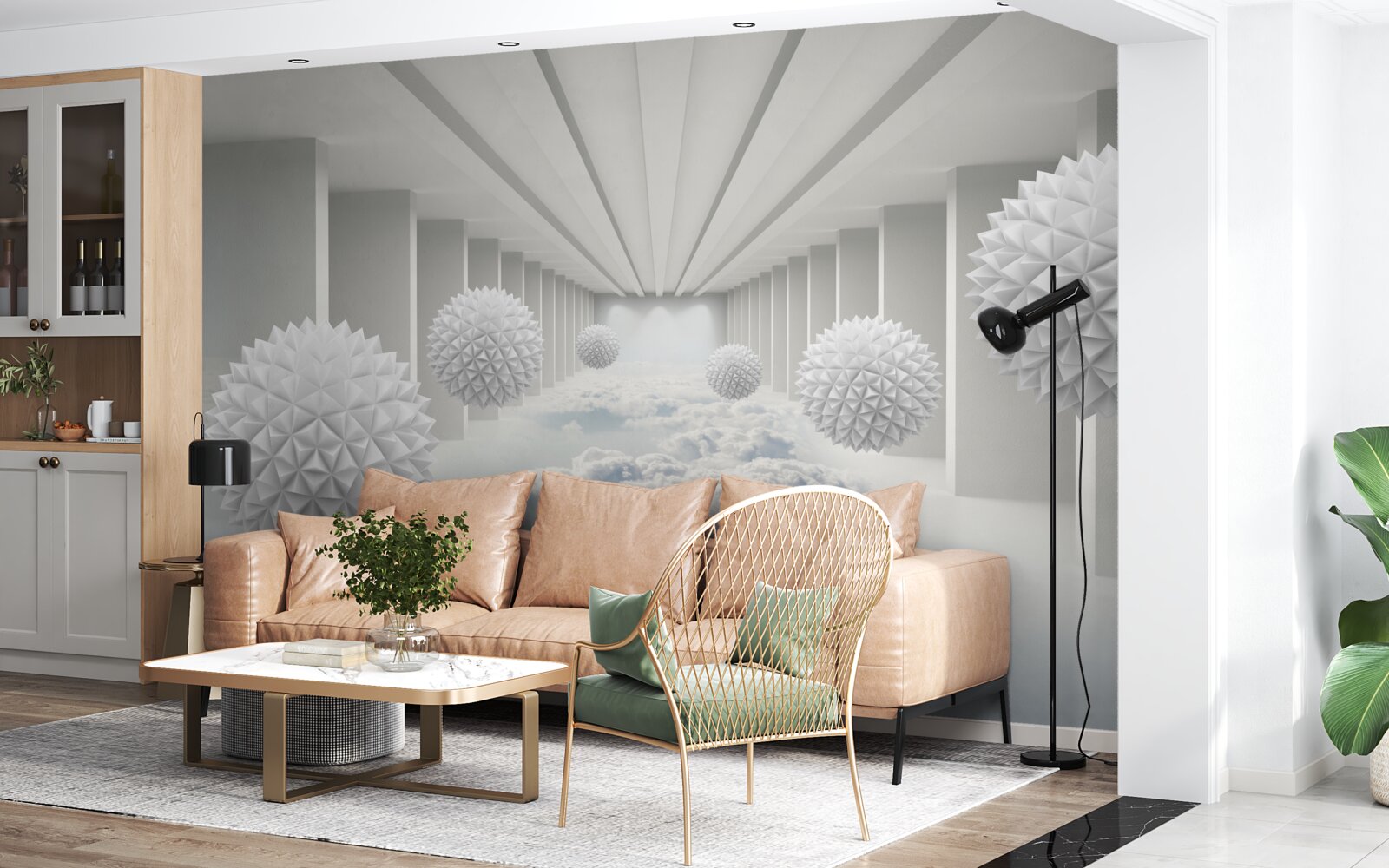 Fototapeta gule nad oblakmi