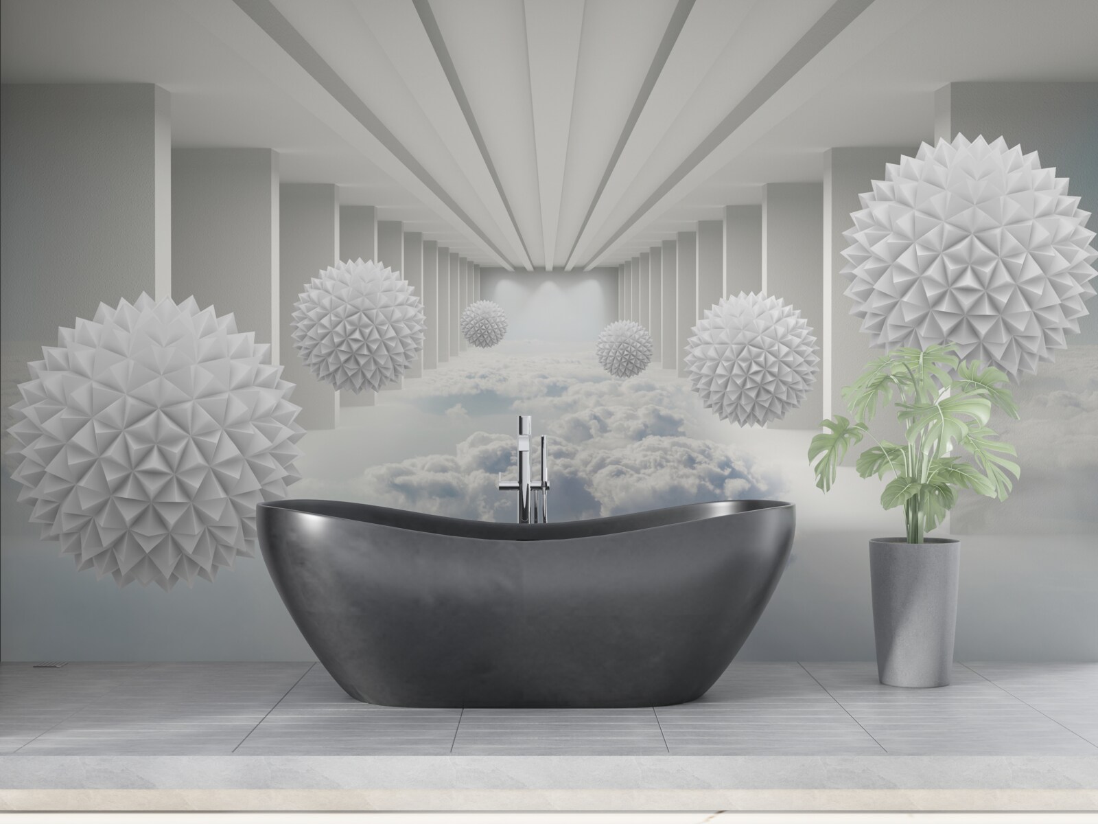 Fototapeta gule nad oblakmi