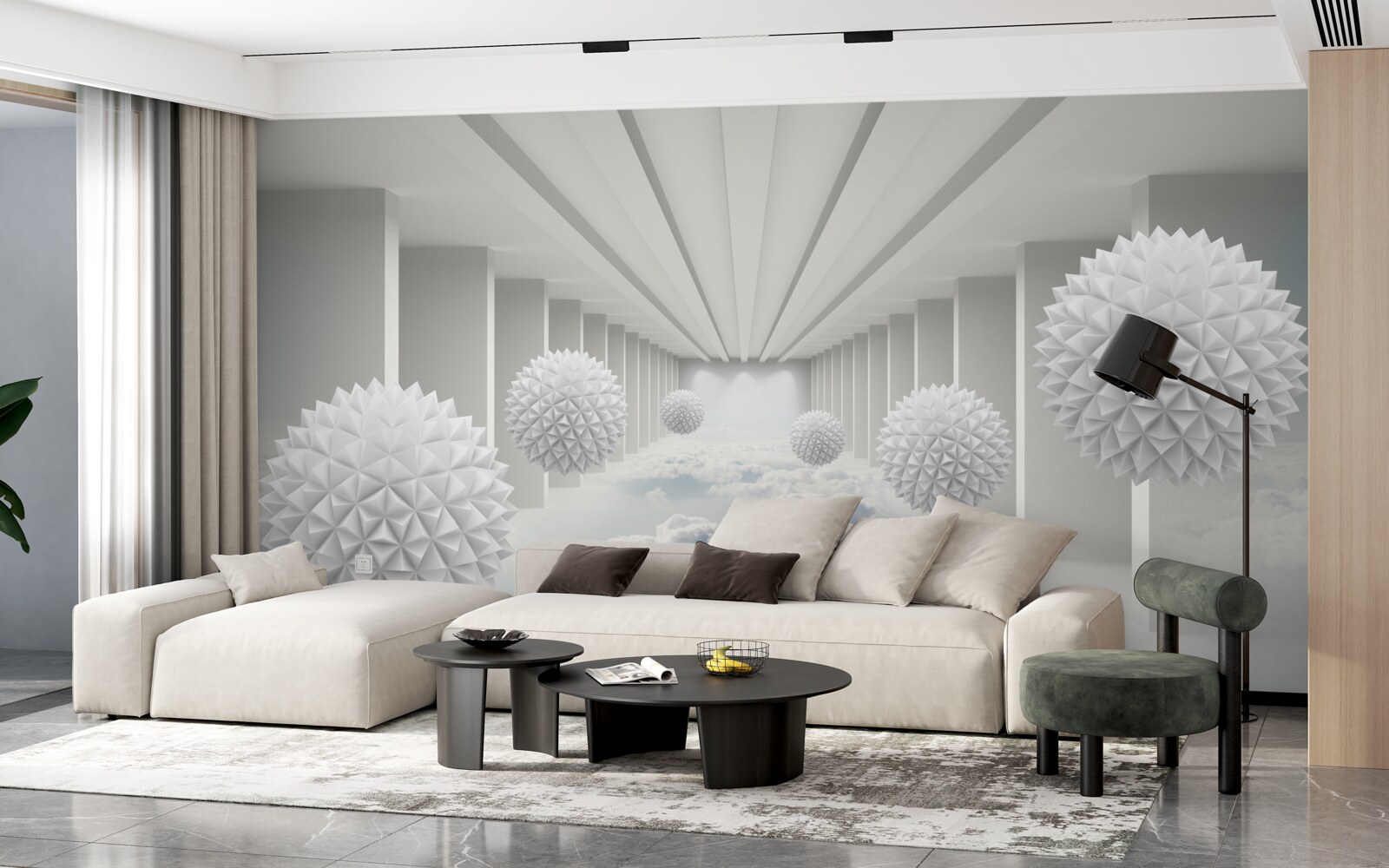 Fototapeta gule nad oblakmi