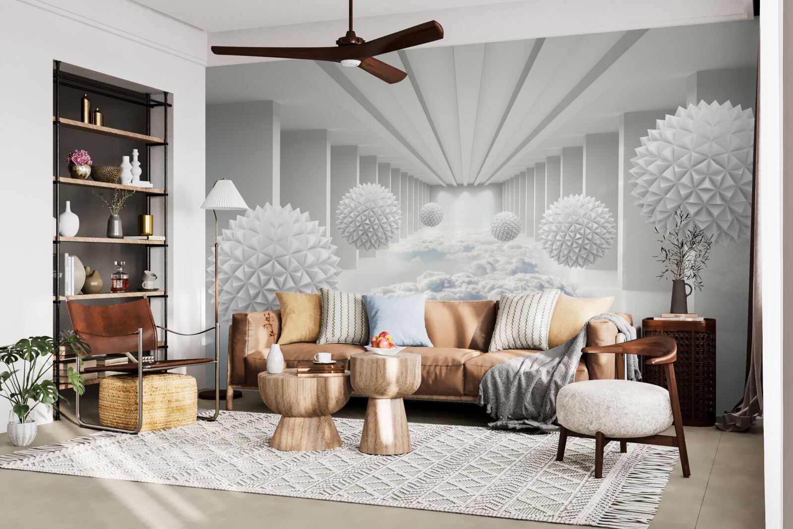 Fototapeta gule nad oblakmi