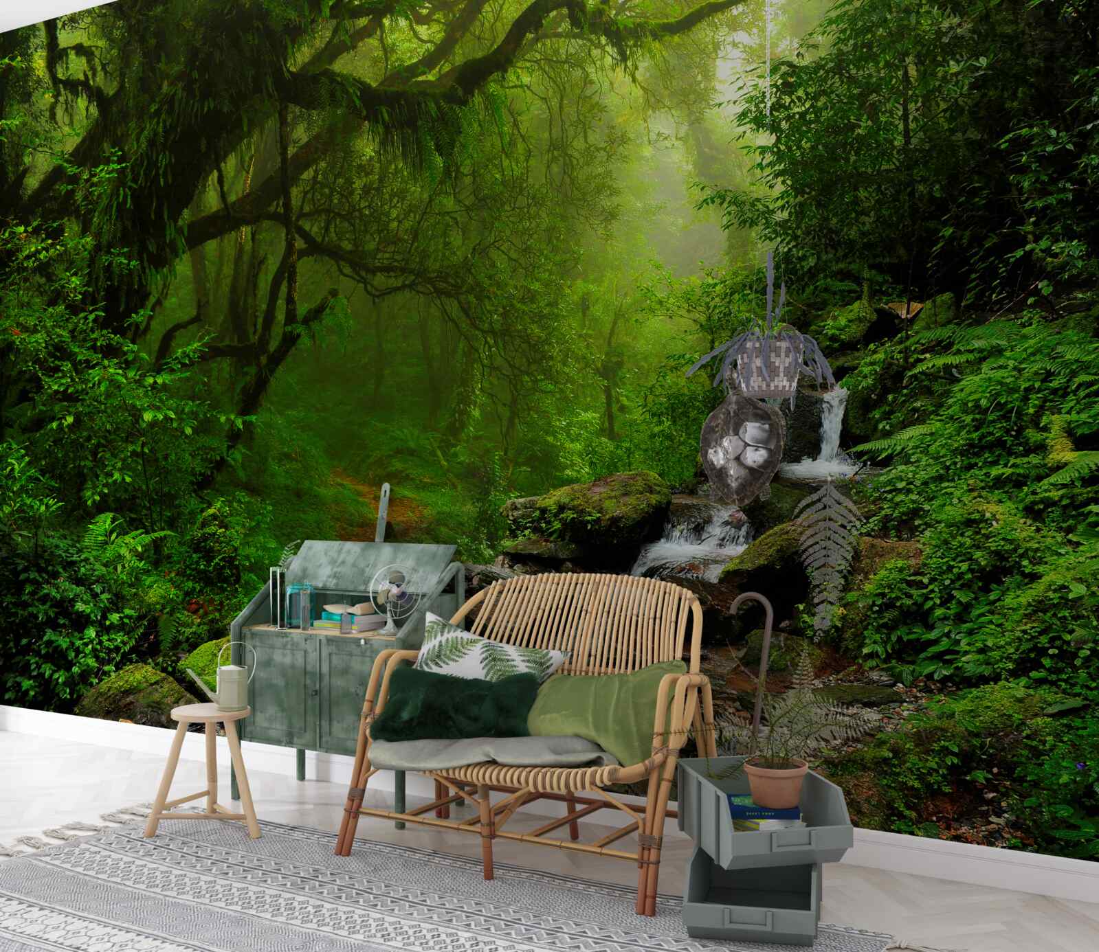 Fototapeta lesný vodopád