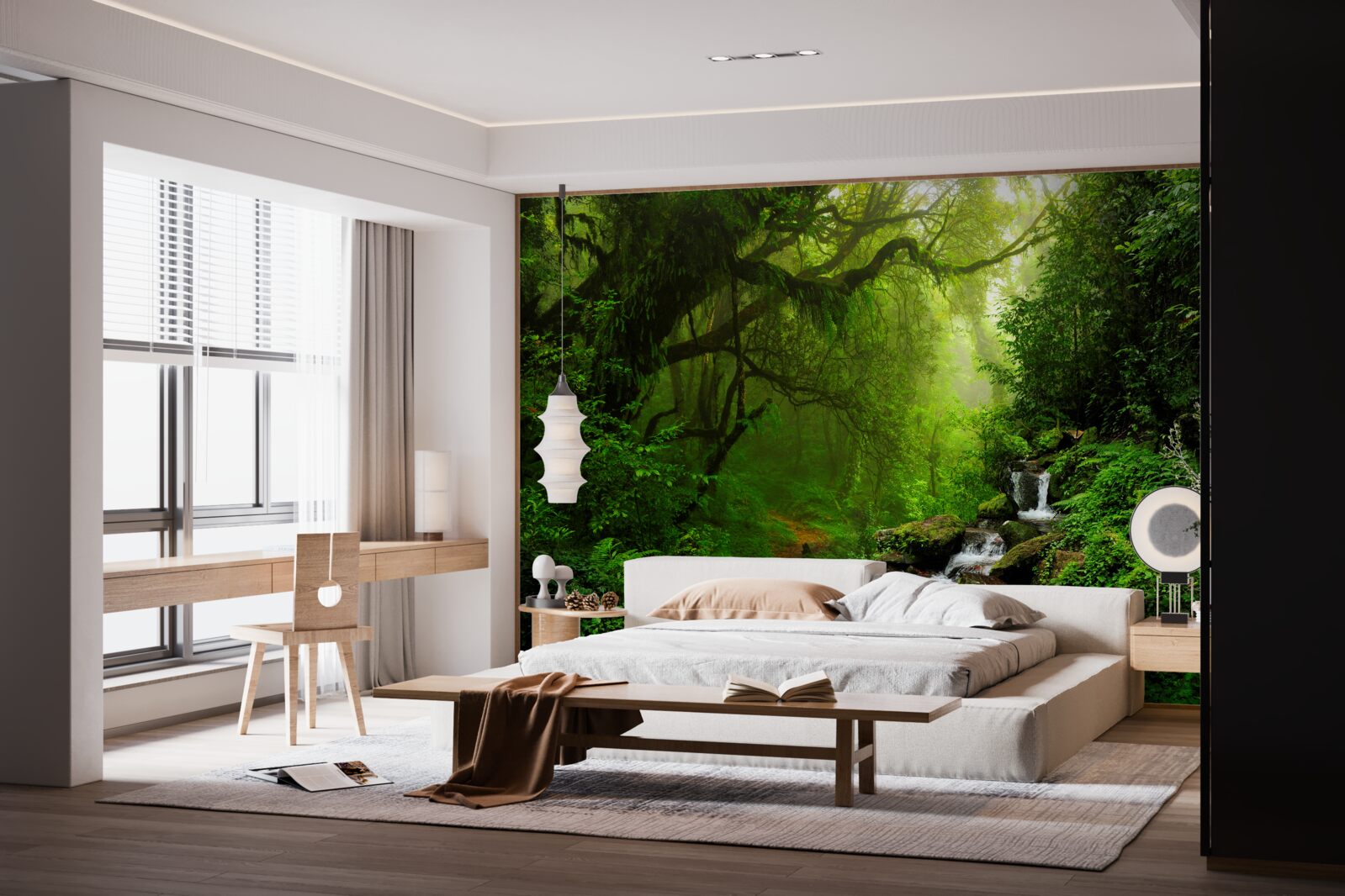 Fototapeta lesný vodopád