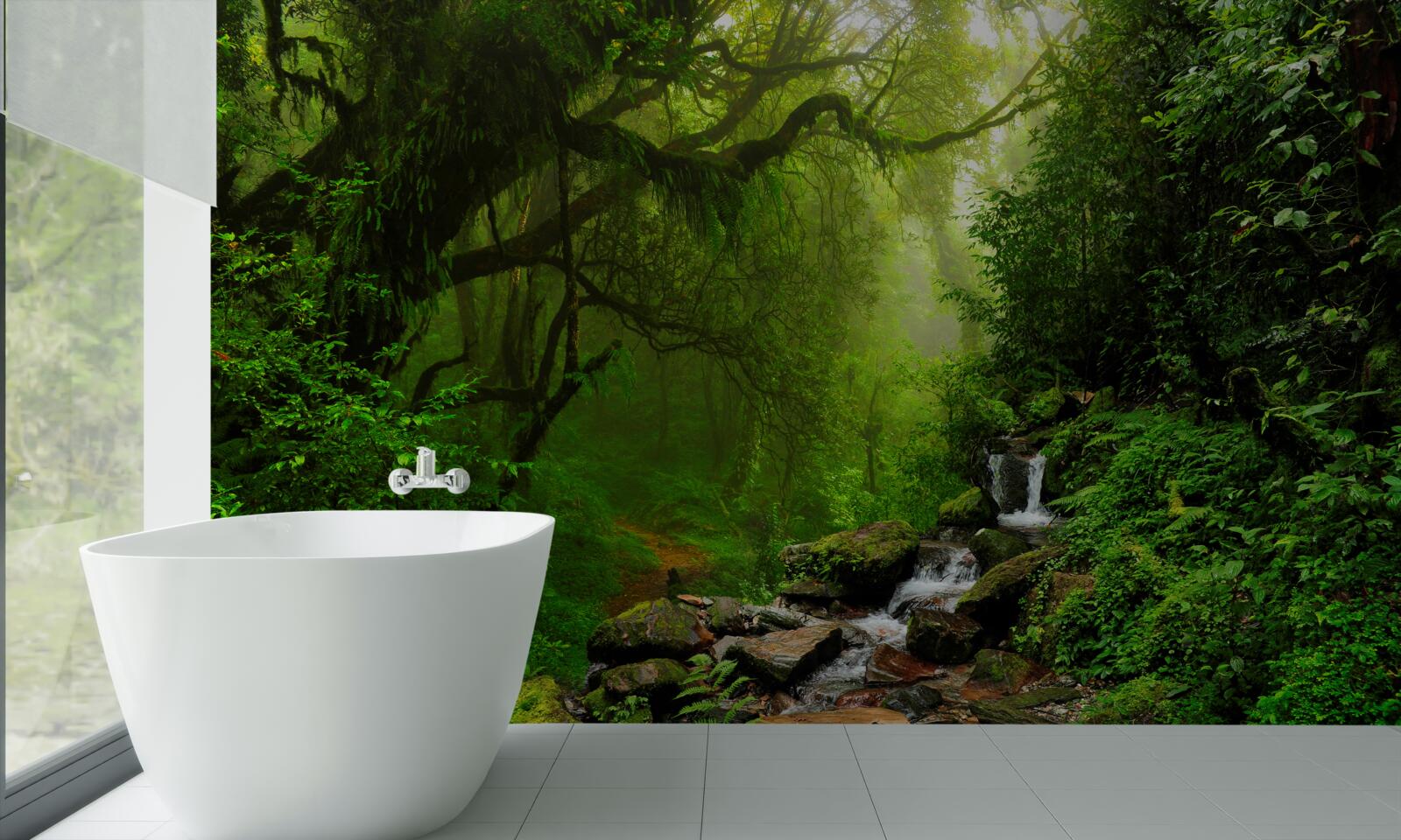 Fototapeta lesný vodopád