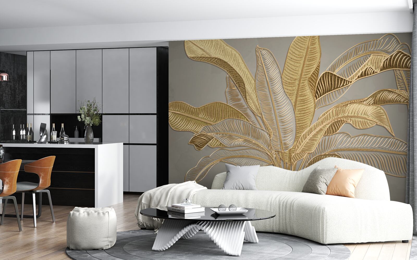 Fototapeta zlatá palma