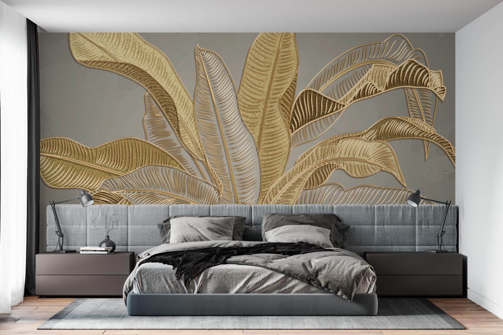 Fototapeta zlatá palma