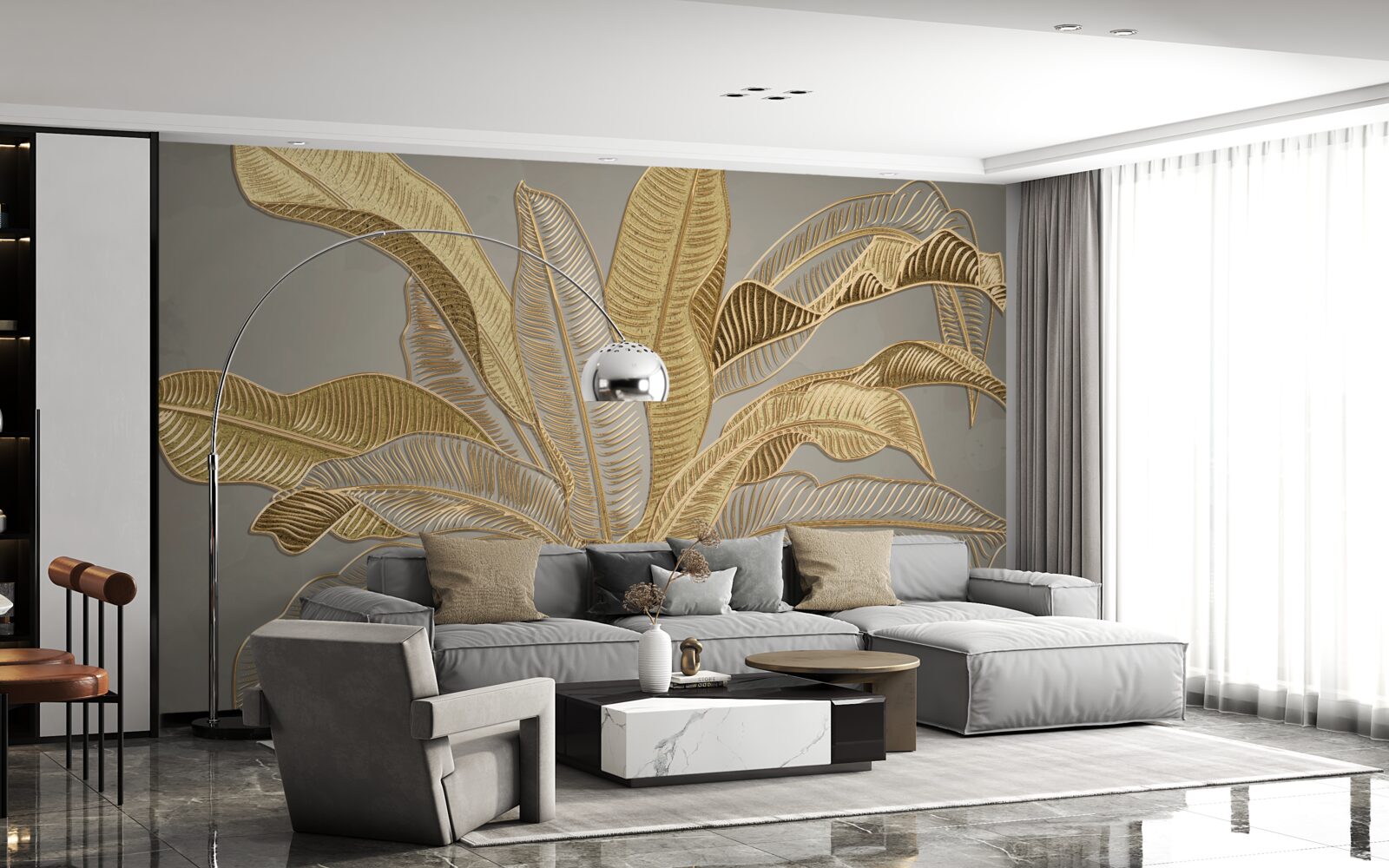 Fototapeta zlatá palma