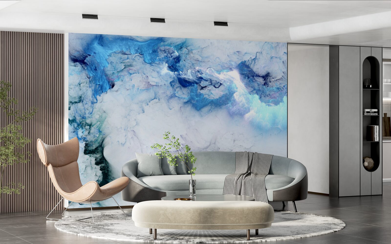 Fototapeta modrá kvapalina