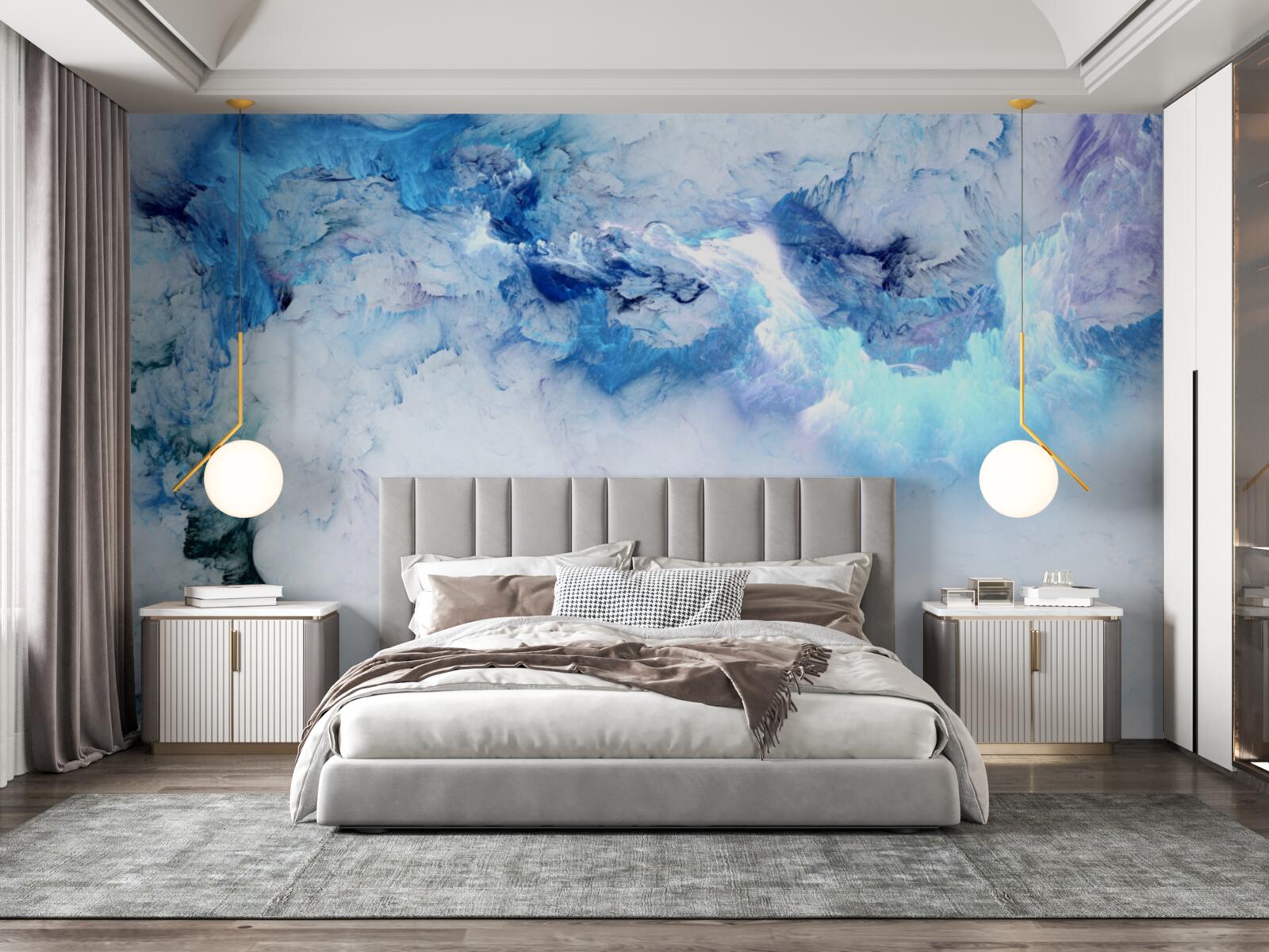 Fototapeta modrá kvapalina