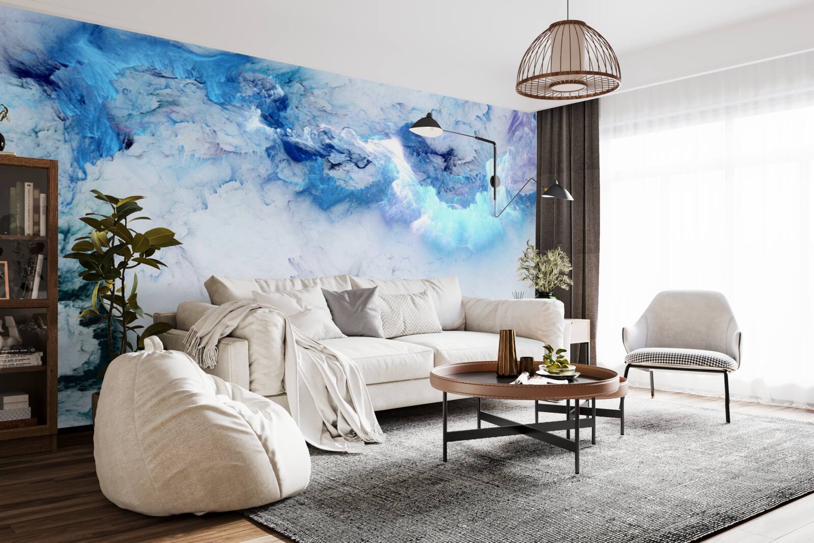 Fototapeta modrá kvapalina