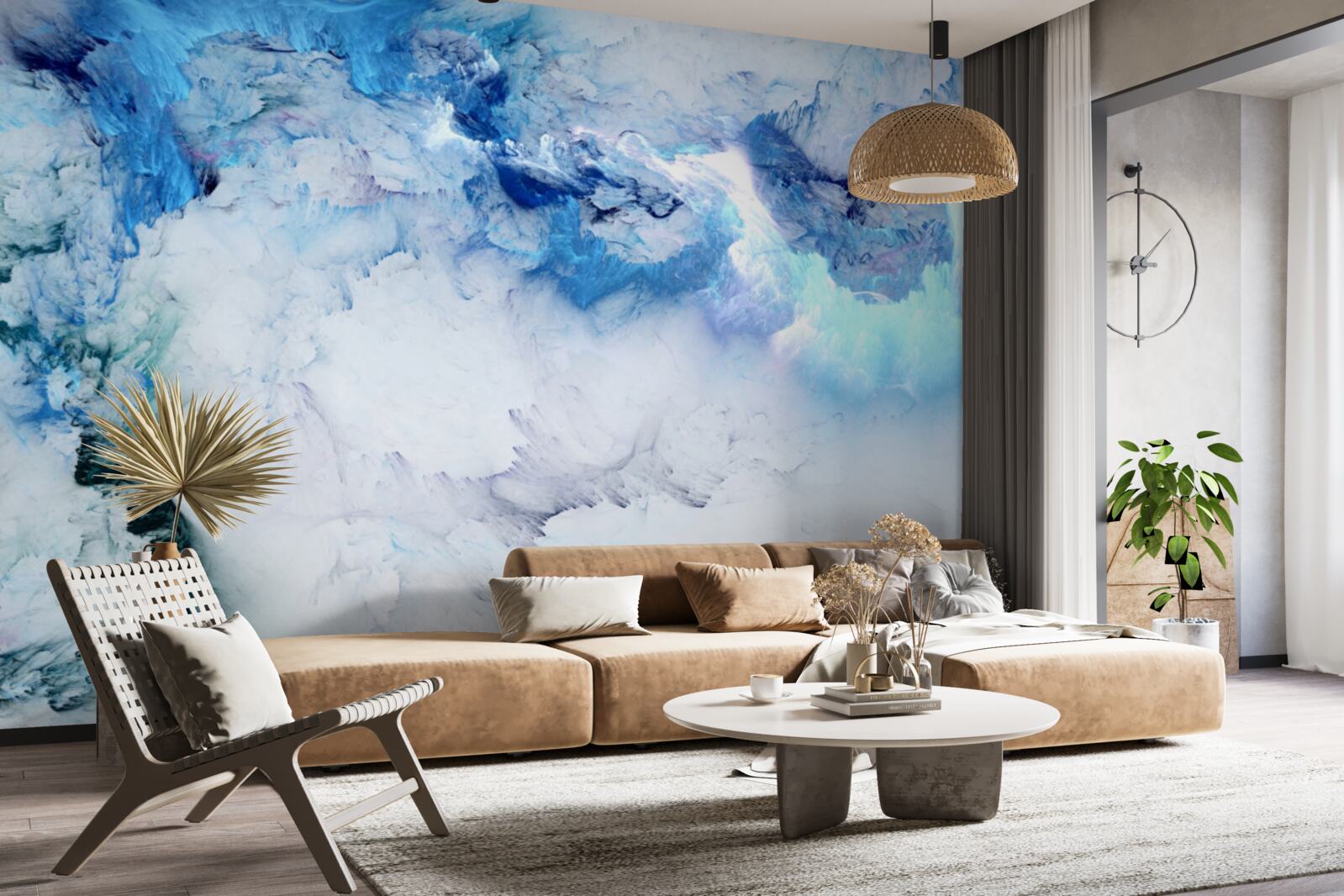 Fototapeta modrá kvapalina