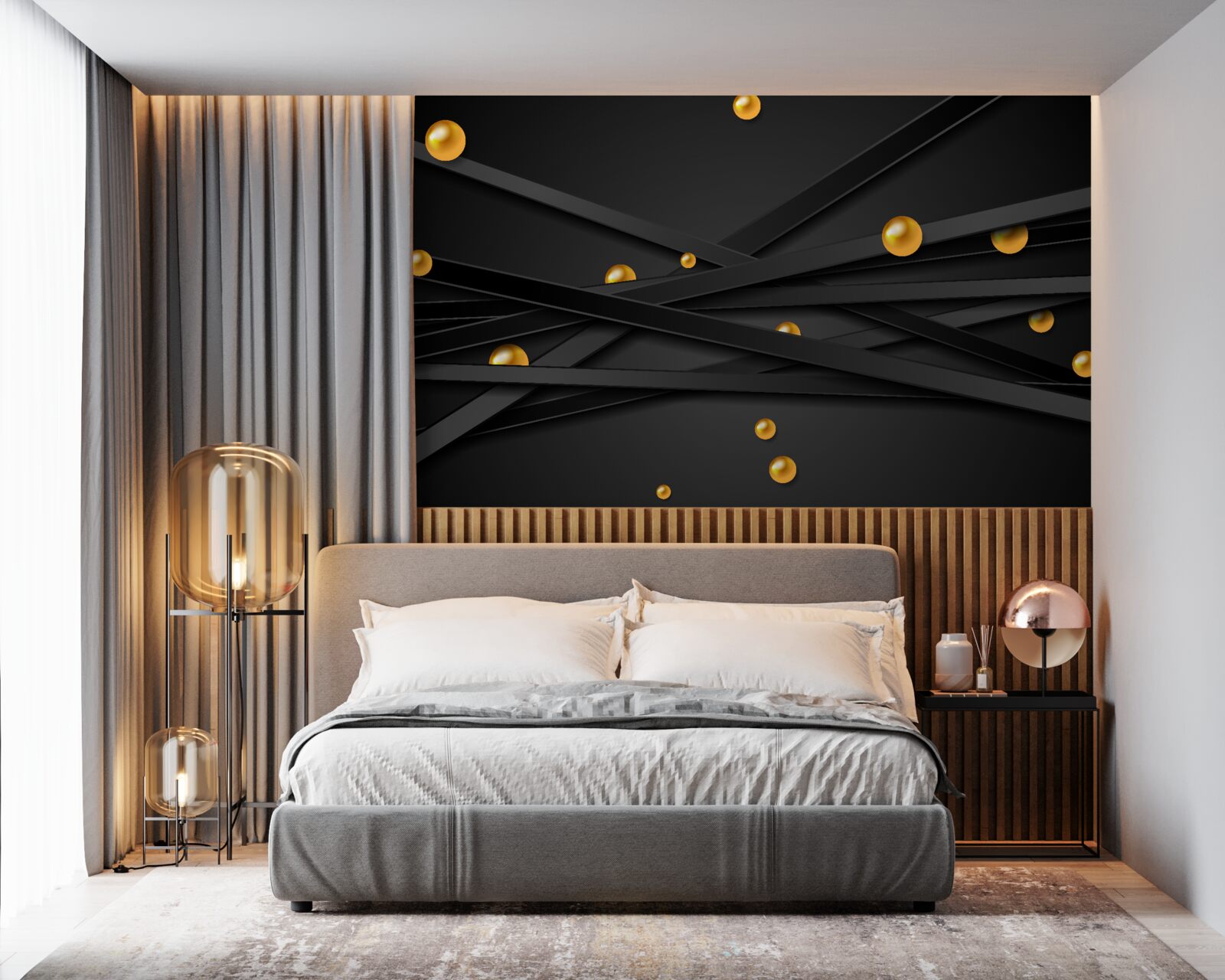 Fototapeta na stene visia zlaté kruhy