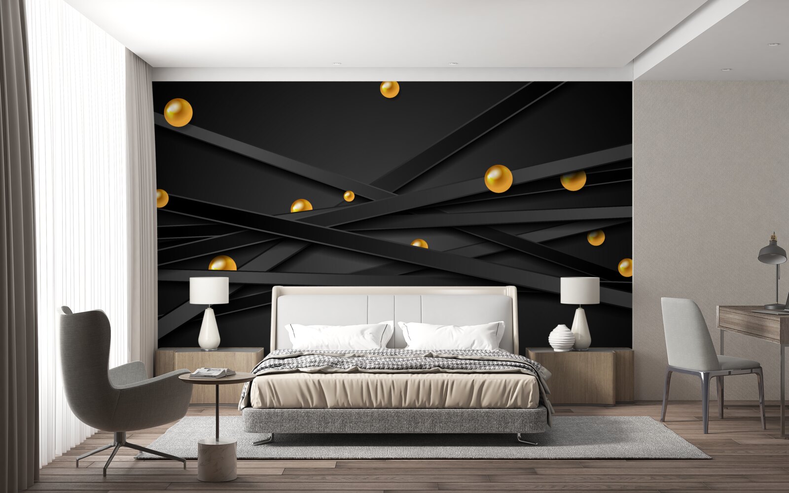 Fototapeta na stene visia zlaté kruhy