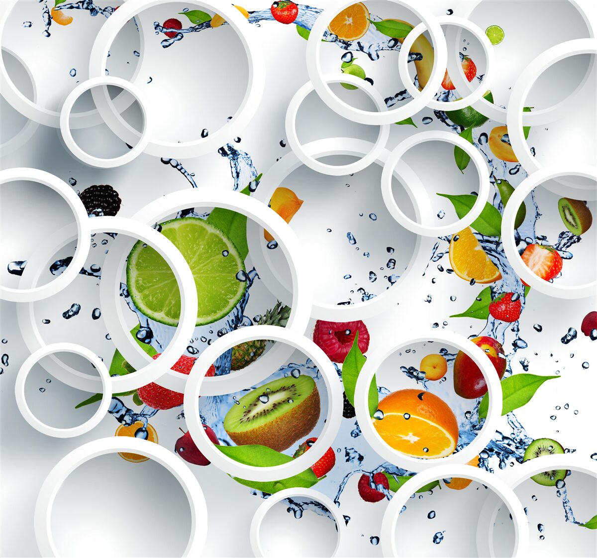 Fototapeta kolesá a ovocie