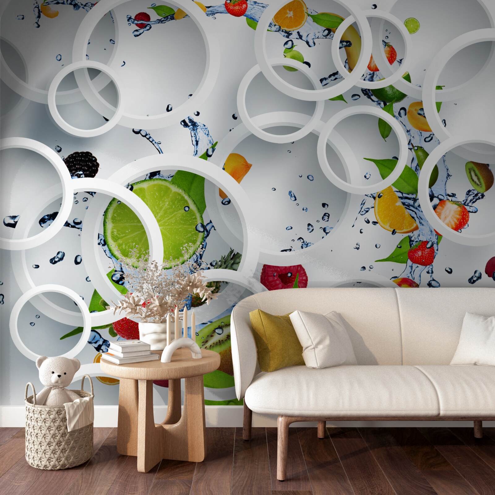 Fototapeta kolesá a ovocie