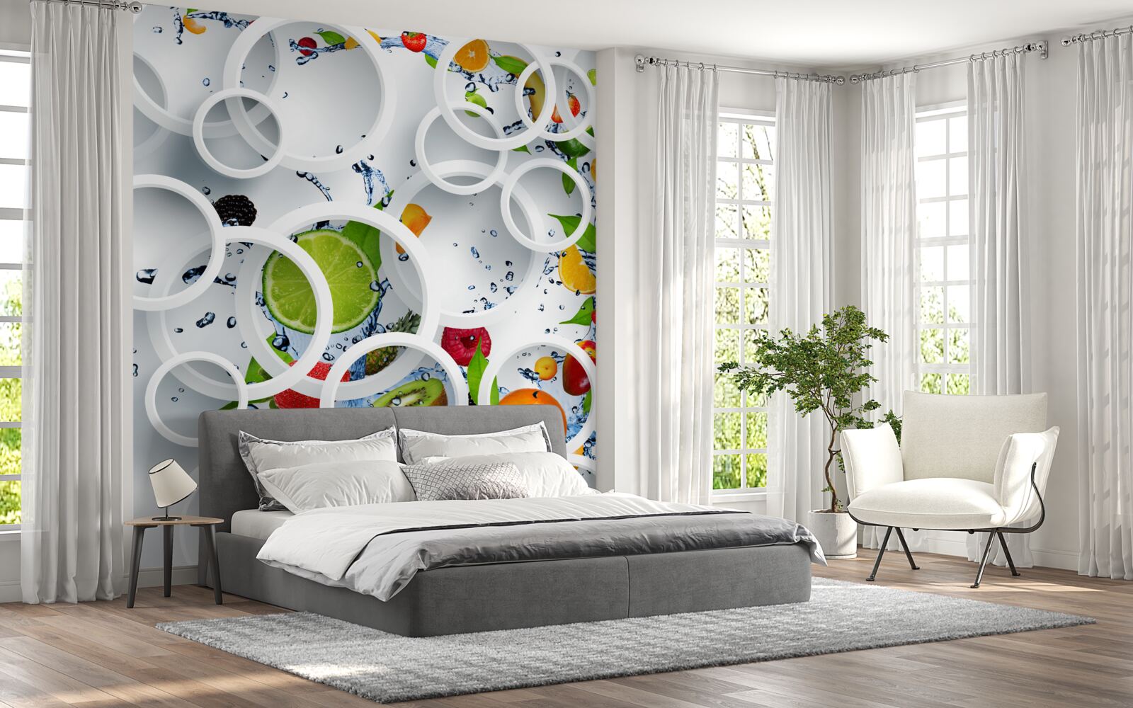 Fototapeta kolesá a ovocie