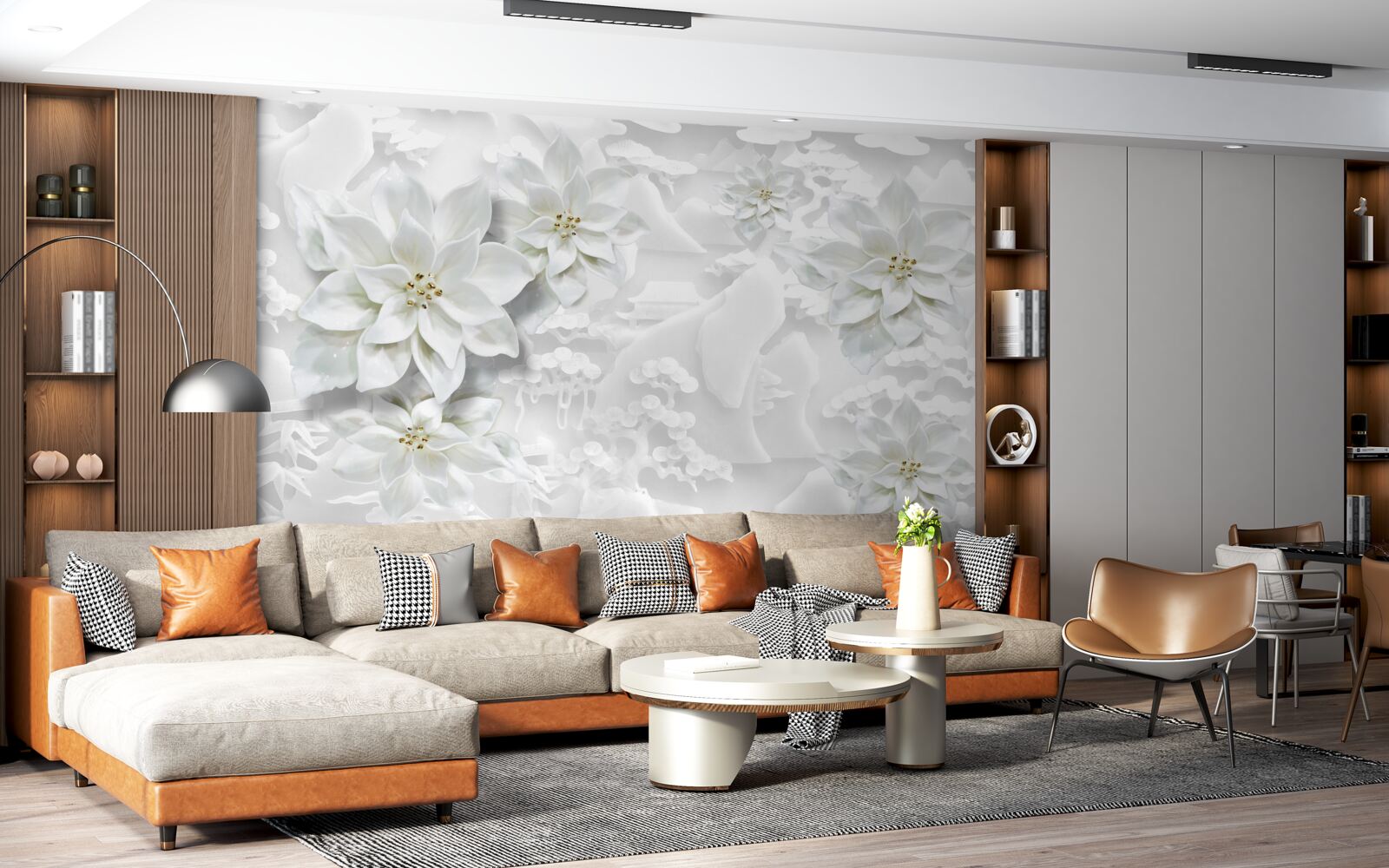 Fototapeta biele kvety