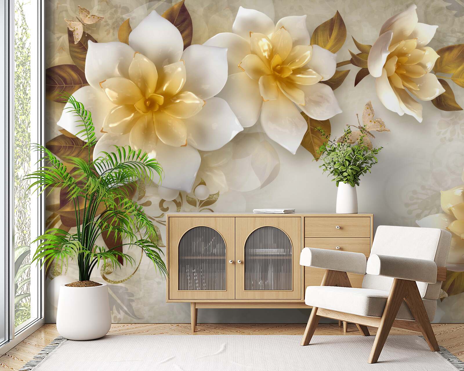 Fototapeta porcelánové kvety