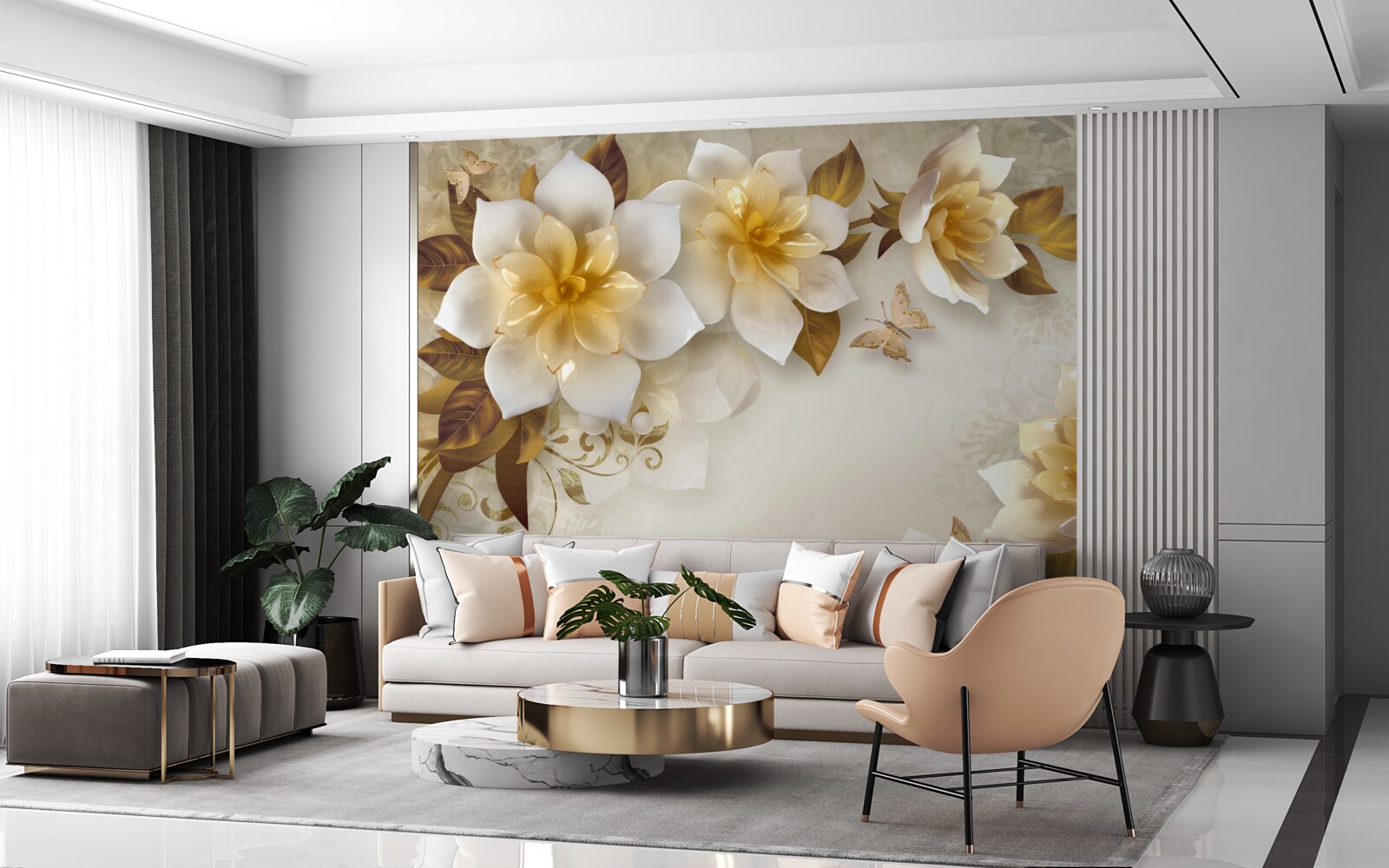 Fototapeta porcelánové kvety