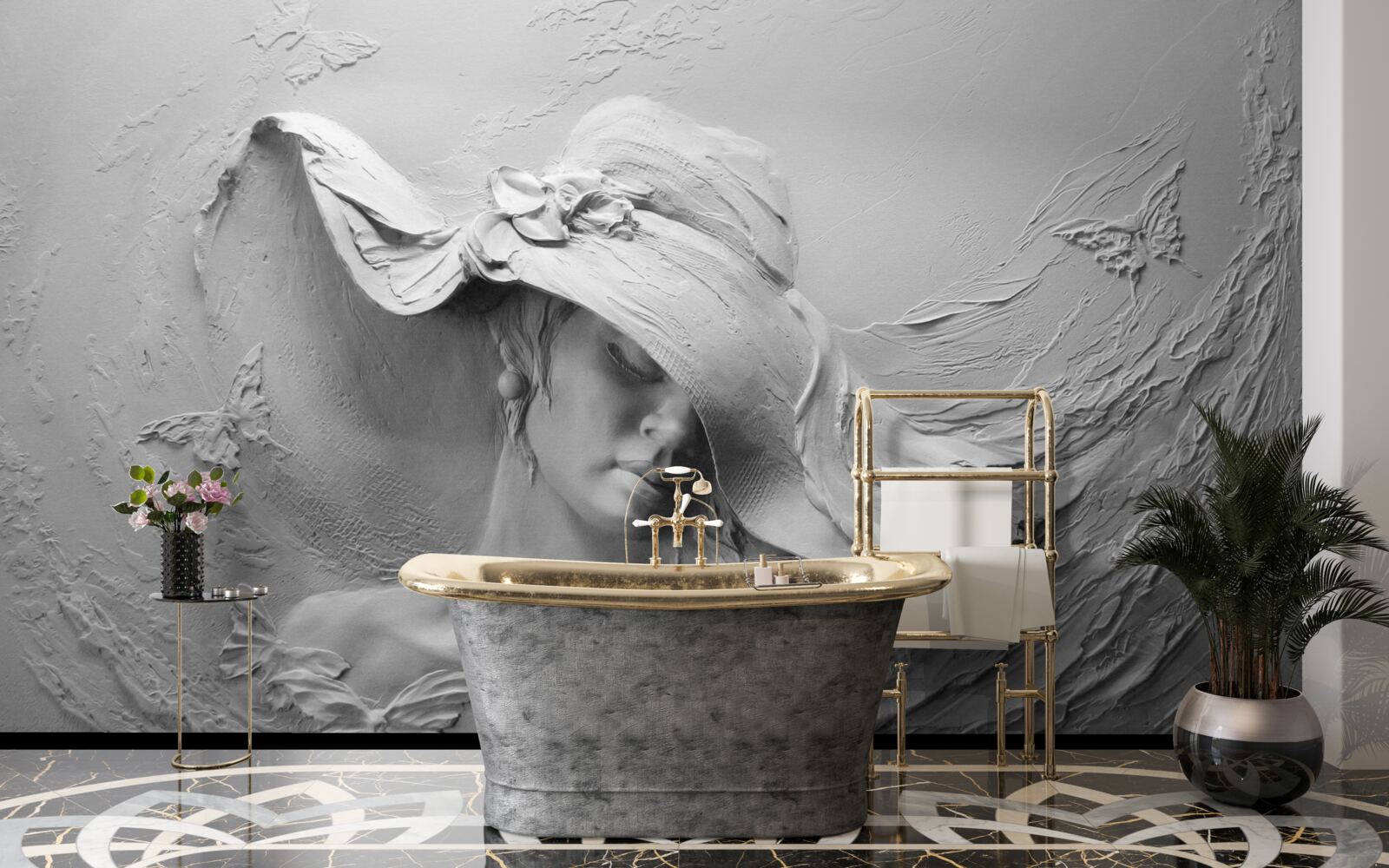 Fototapeta dáma v čelenke