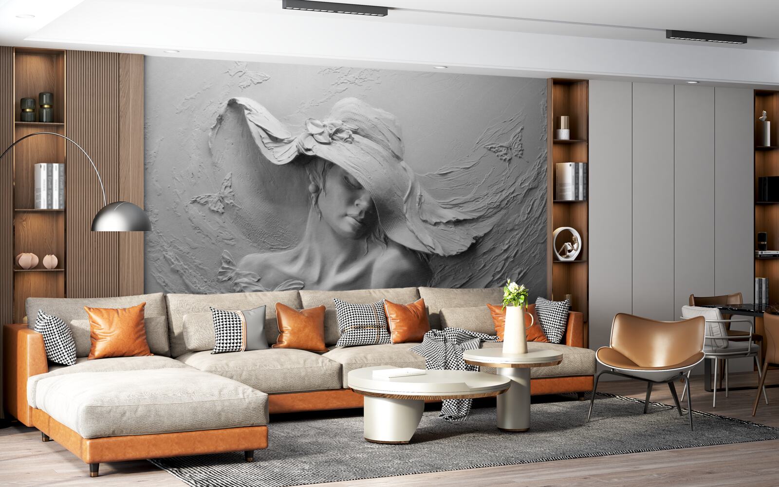 Fototapeta dáma v čelenke