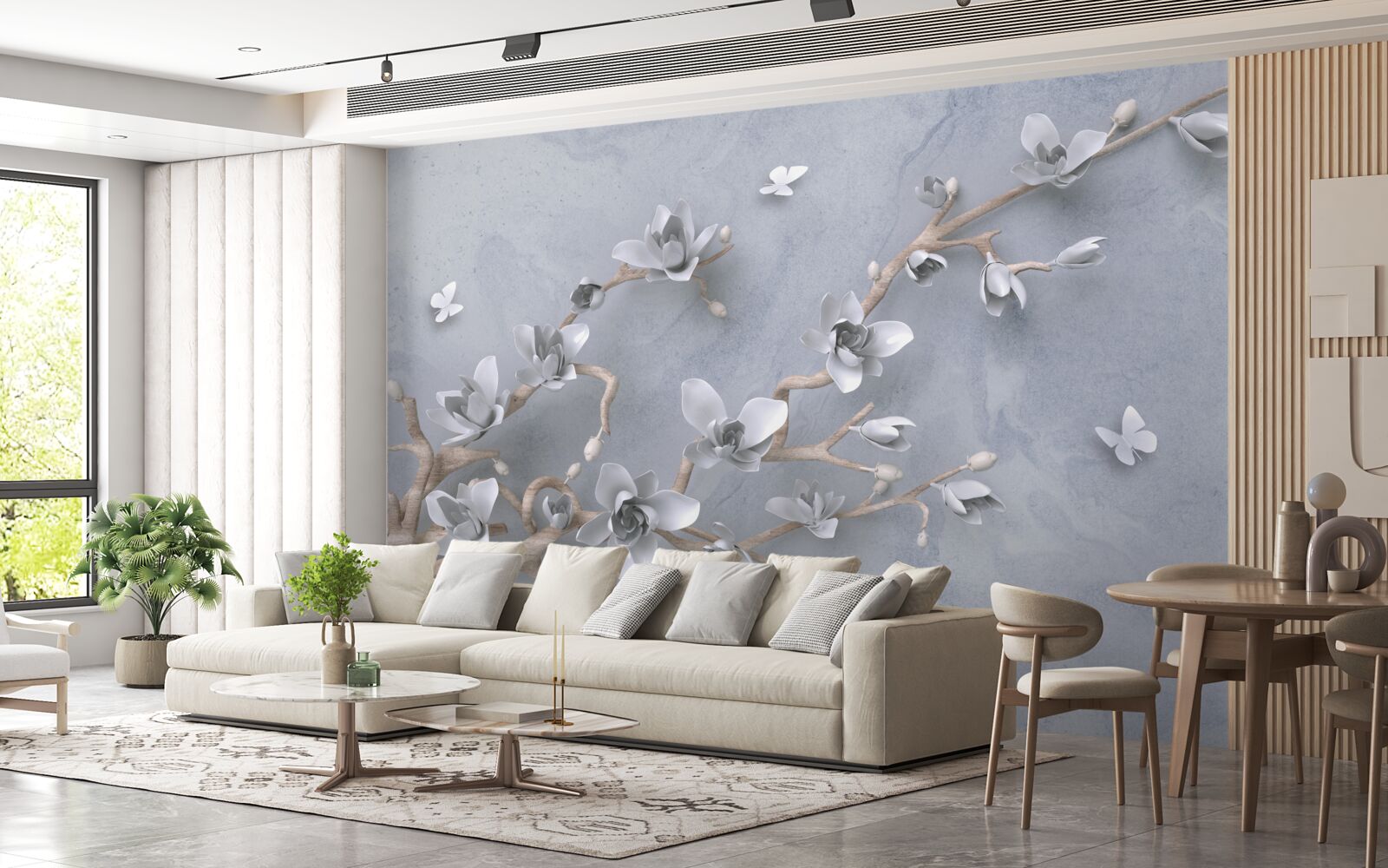 Fototapeta konárik zdobený púčikmi