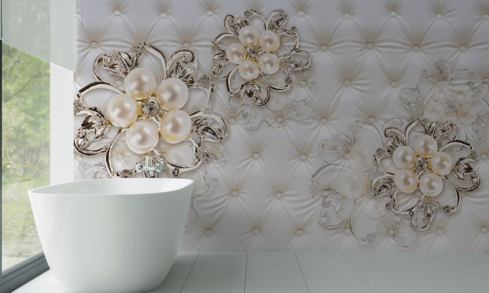 Fototapeta čalúnenie s kvetinovým vzorom