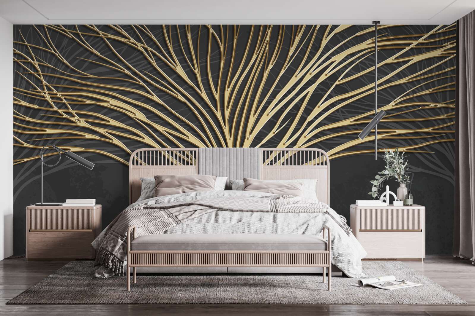 Fototapeta abstraktný strom vyrobený zo zlata