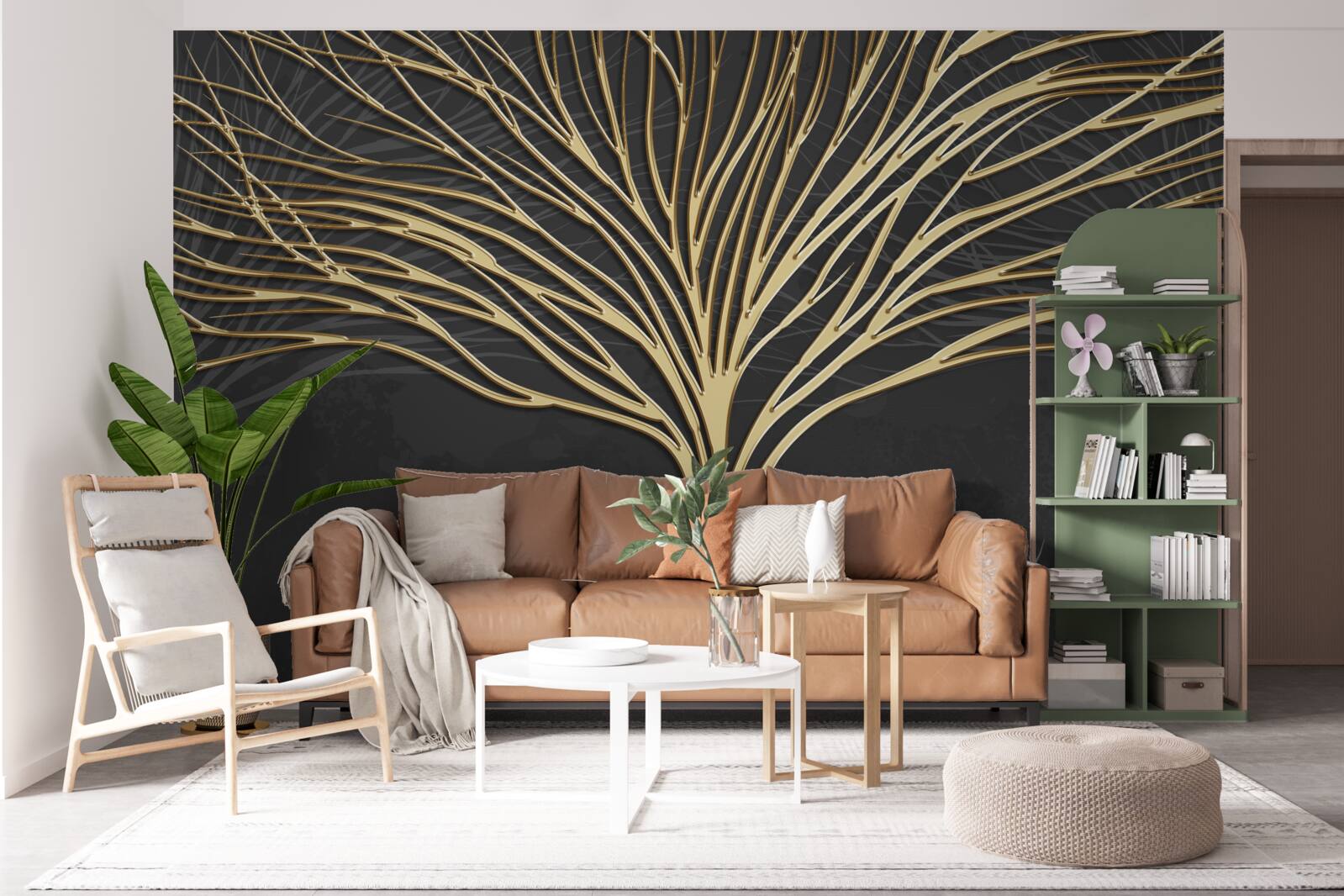 Fototapeta abstraktný strom vyrobený zo zlata