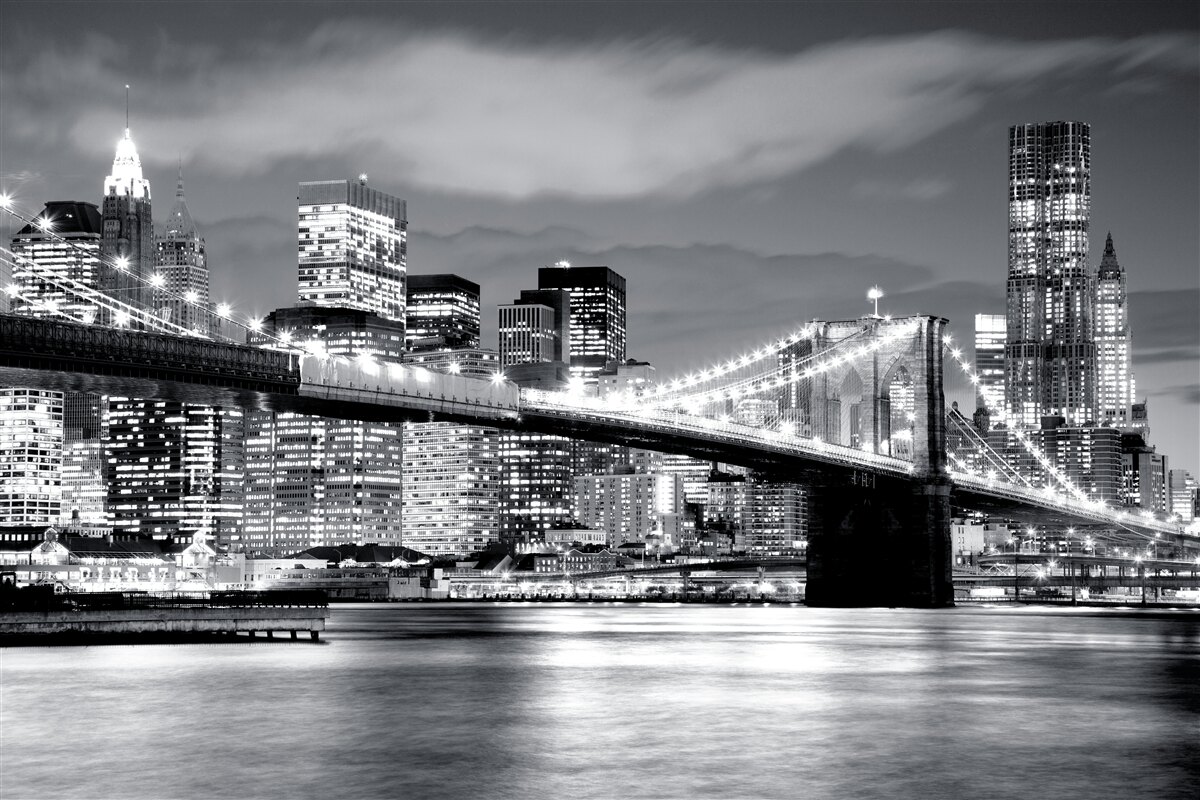 Fototapeta new york v čiernej a bielej