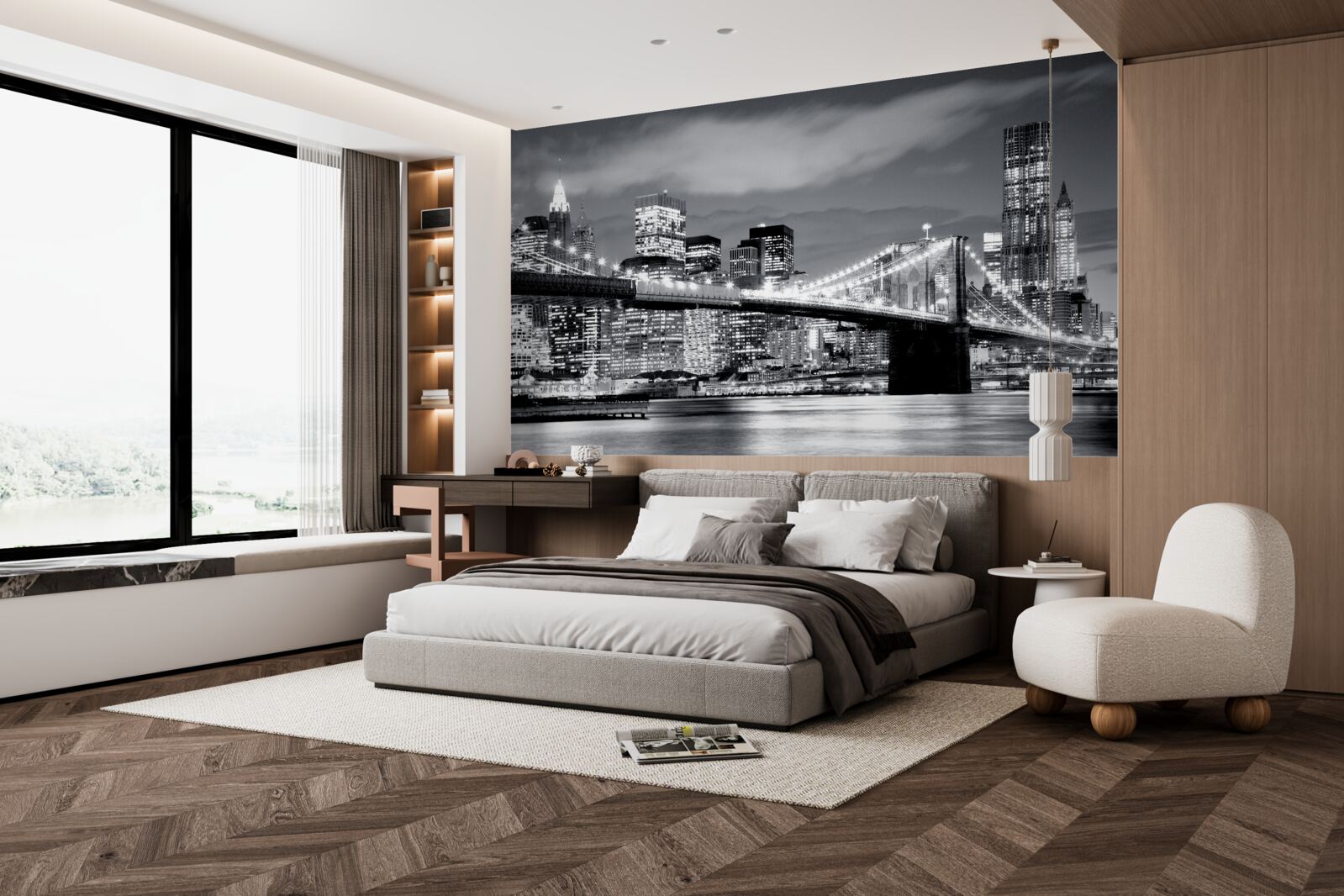 Fototapeta new york v čiernej a bielej