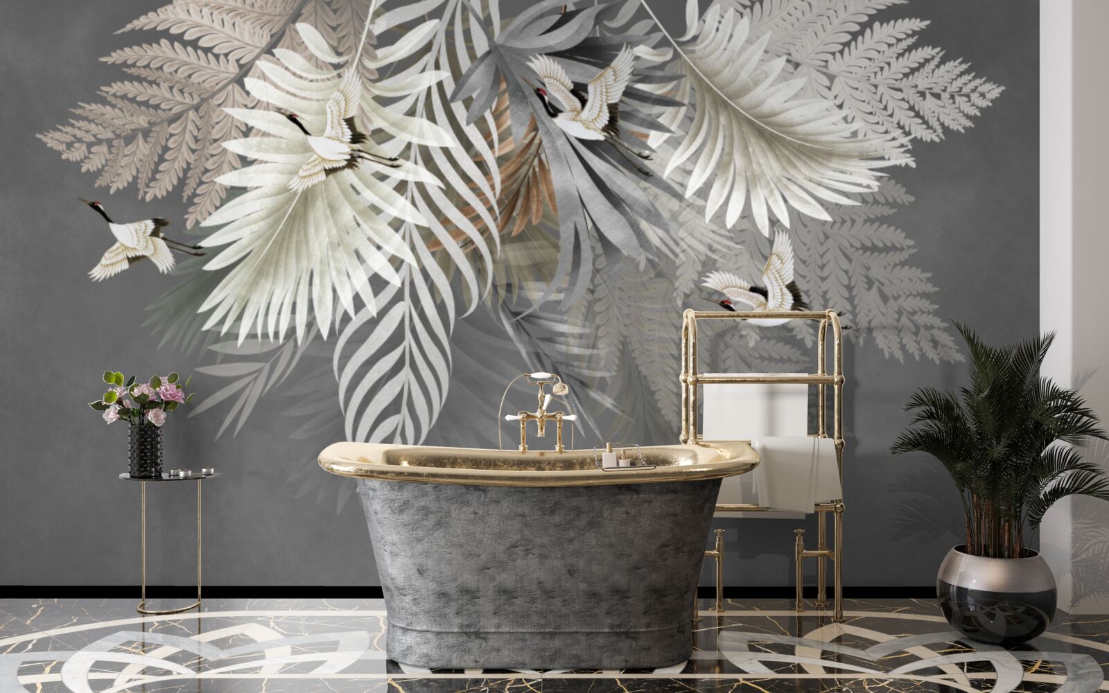 Fototapeta listy a vtáky