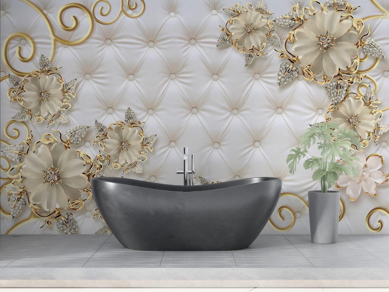 Fototapeta krásne zlaté kvety