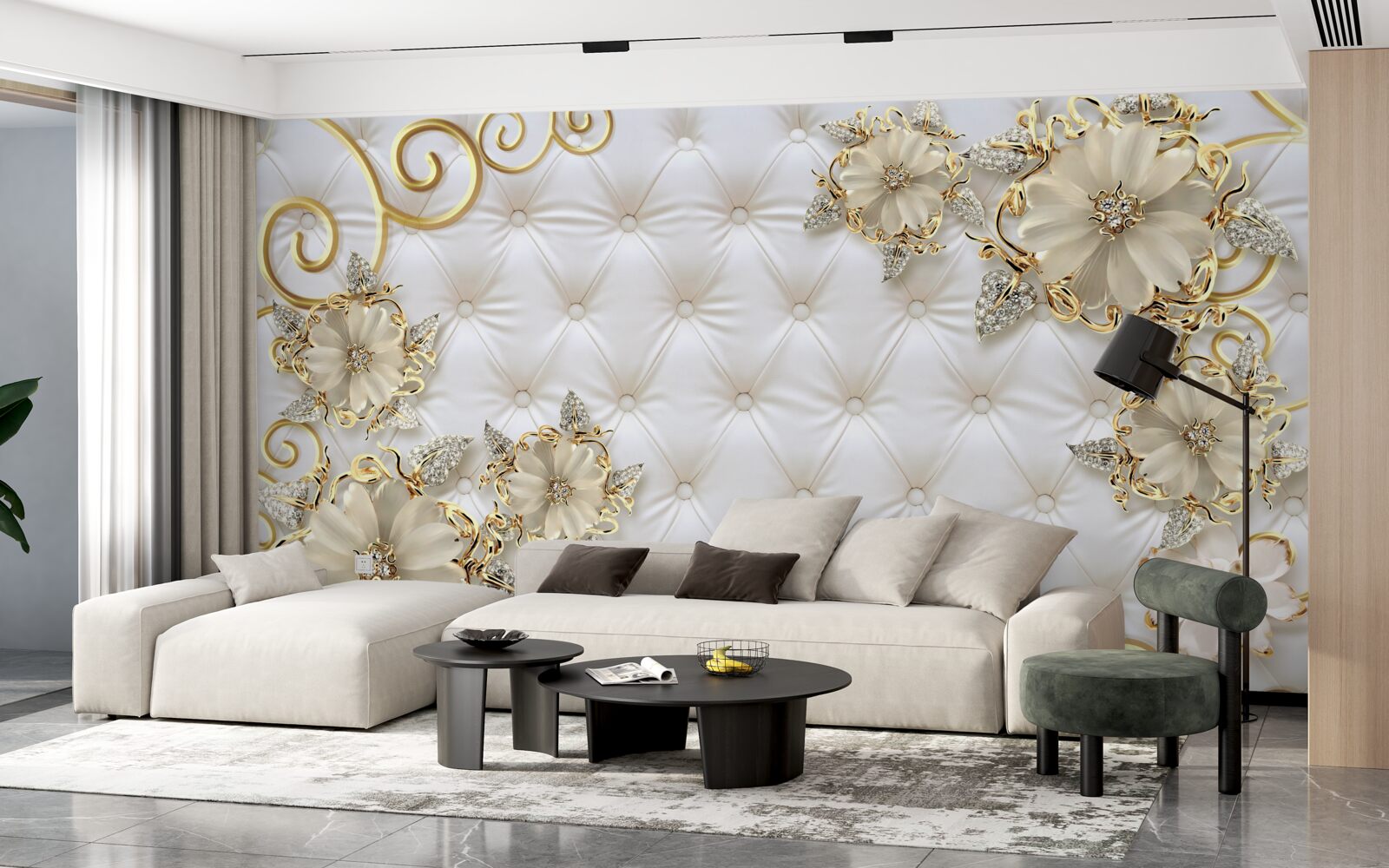 Fototapeta krásne zlaté kvety