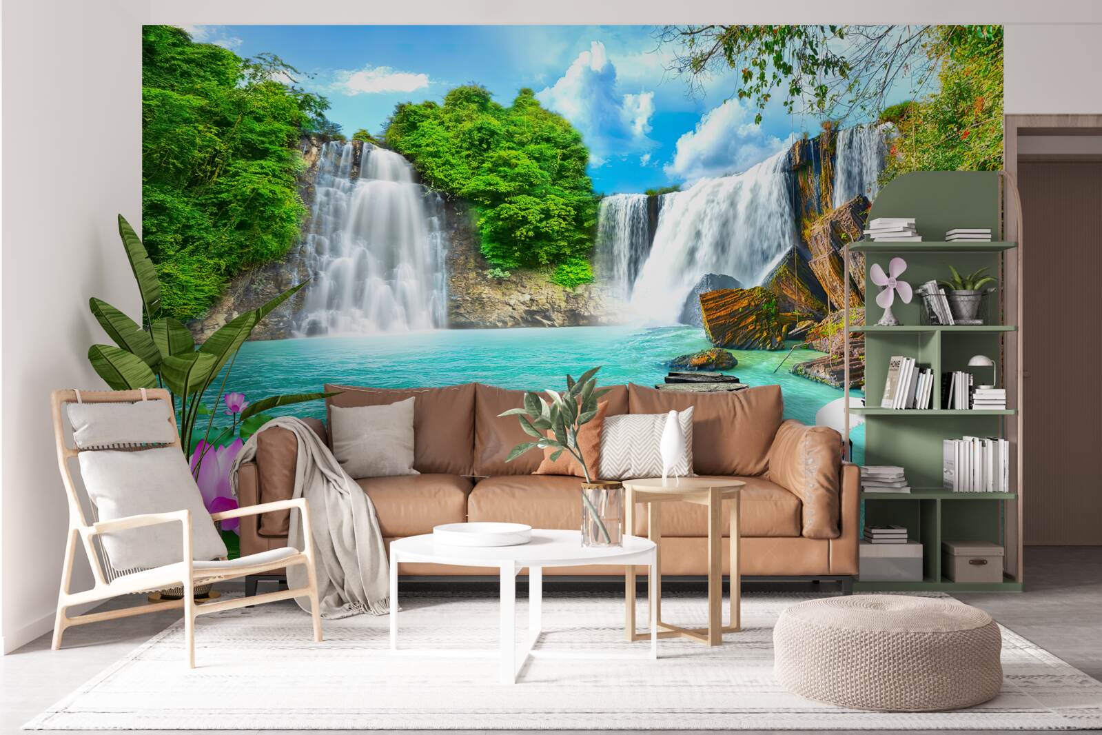 Fototapeta lesný vodopád