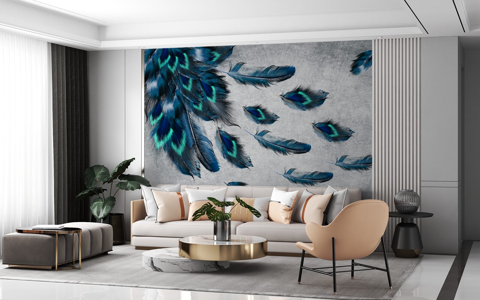 Fototapeta zelené chocholy