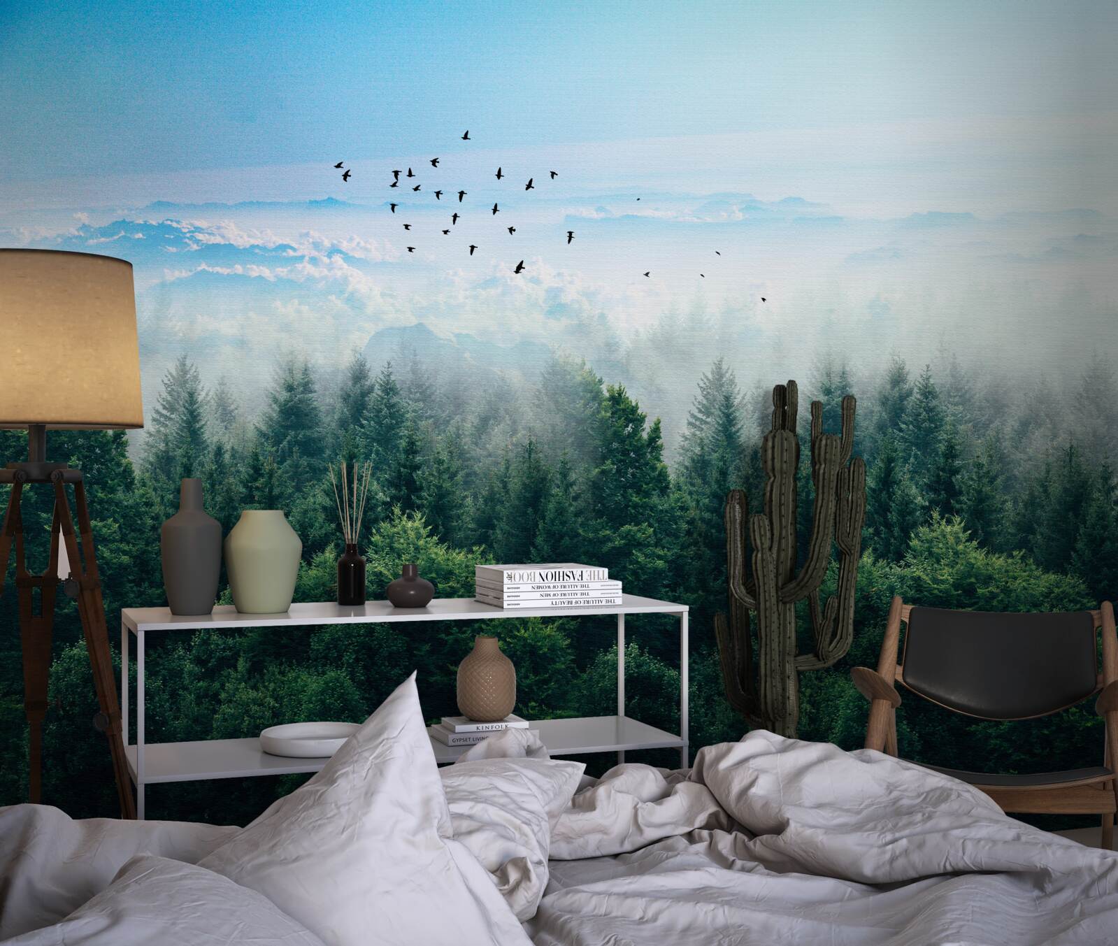 Fototapeta hmla v lese