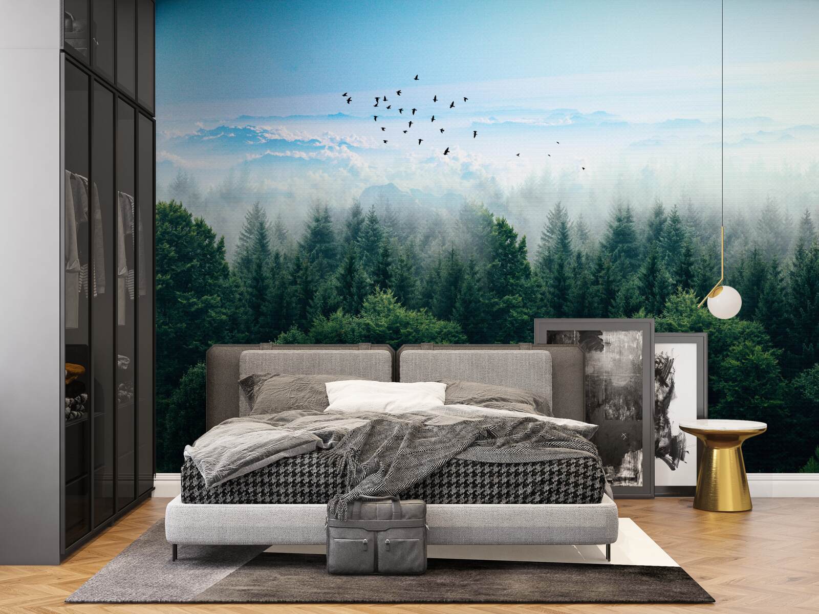 Fototapeta hmla v lese