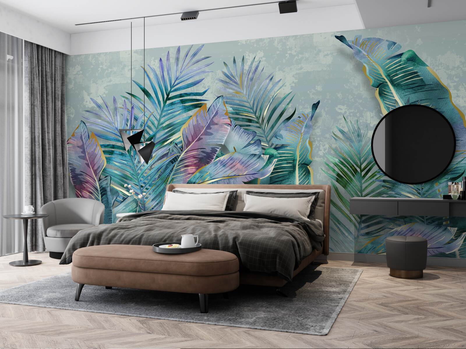 Fototapeta s odtieňmi fialových listov