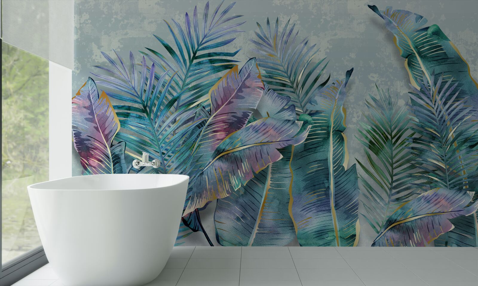 Fototapeta s odtieňmi fialových listov