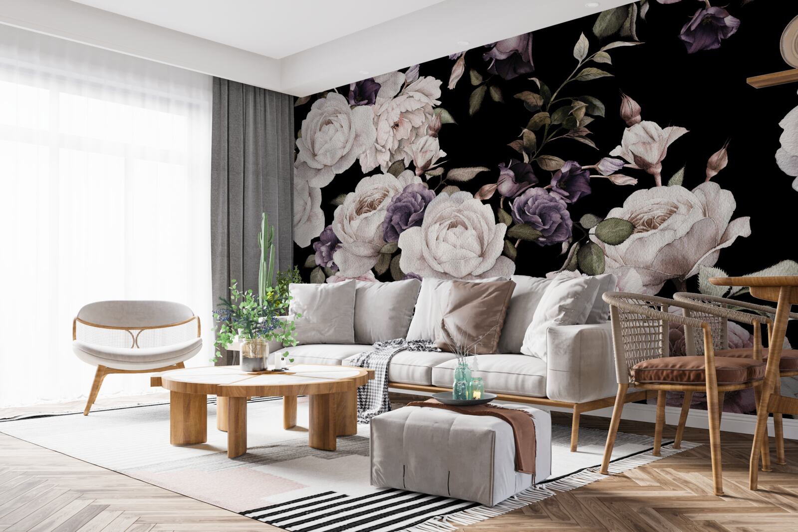 Fototapeta tmavé pozadie zdobia pivonky