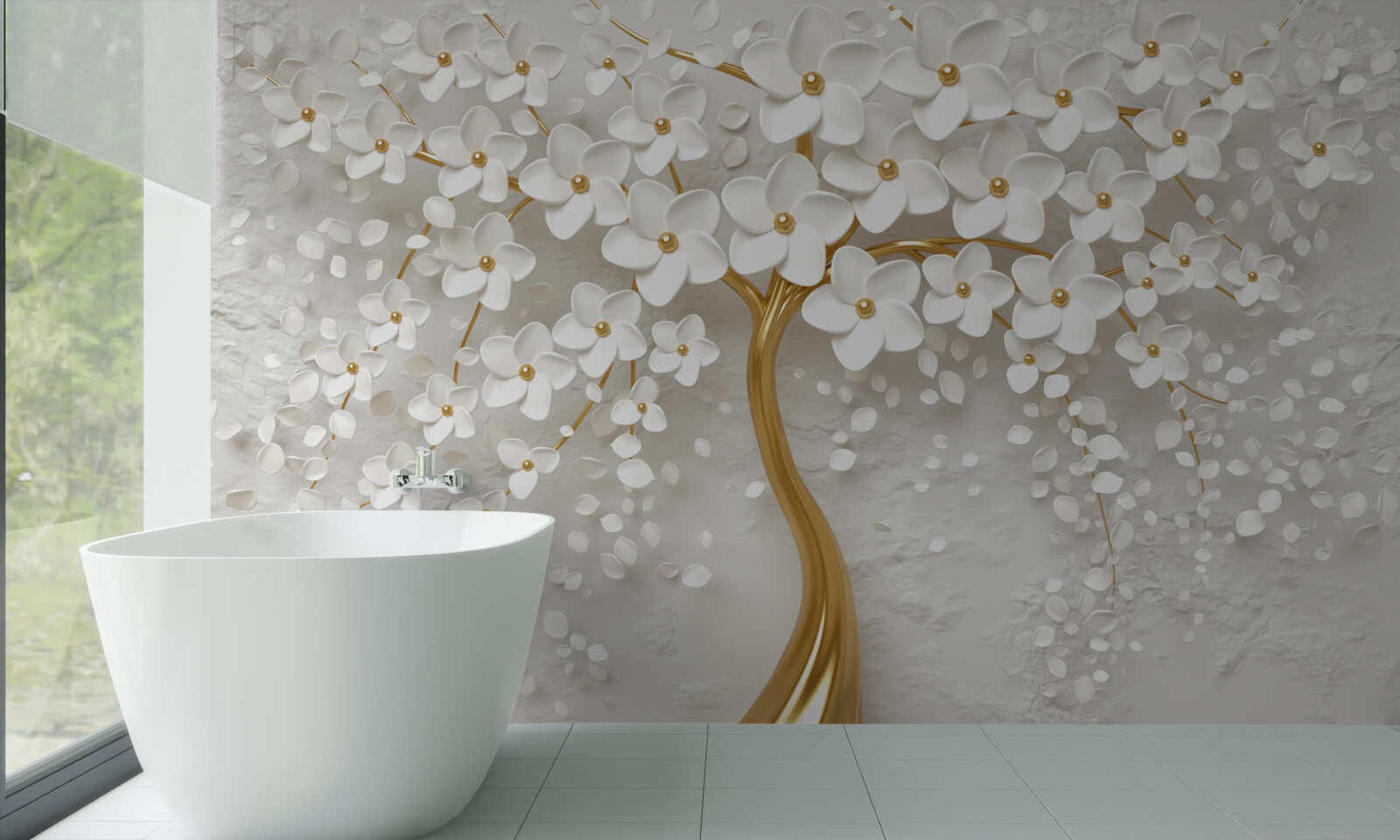 Fototapeta biely strom