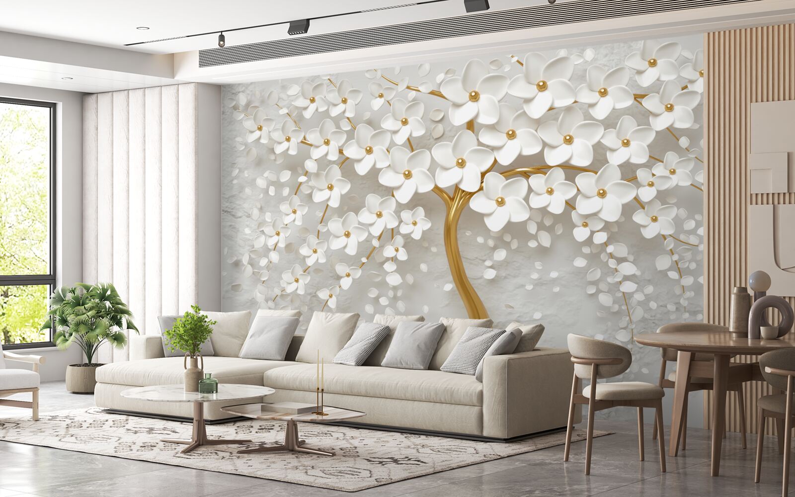 Fototapeta biely strom