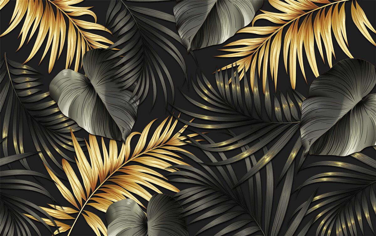 Fototapeta konáre posiate zelenými listami