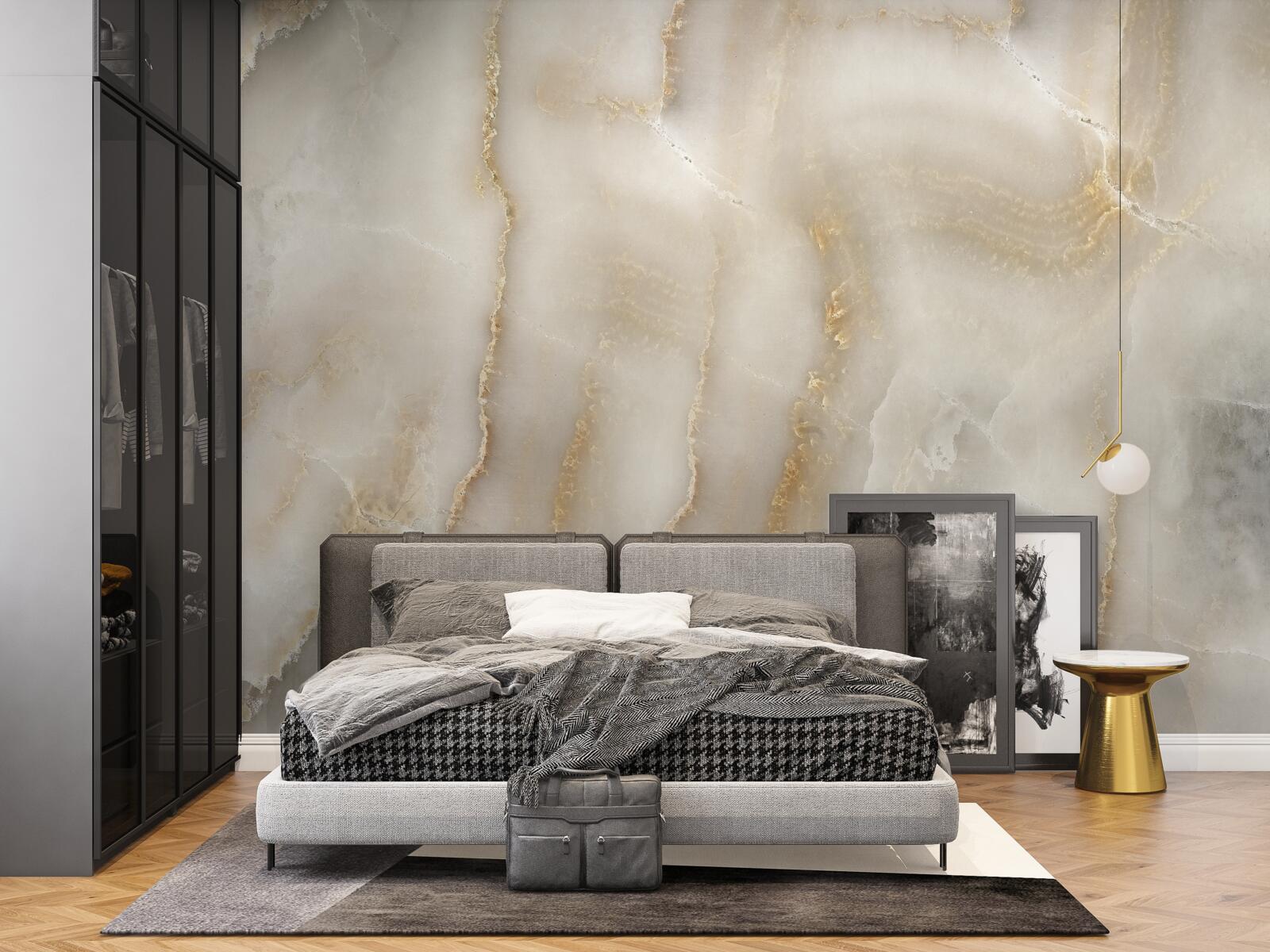 Fototapeta Stena zdobená béžovým mramorom