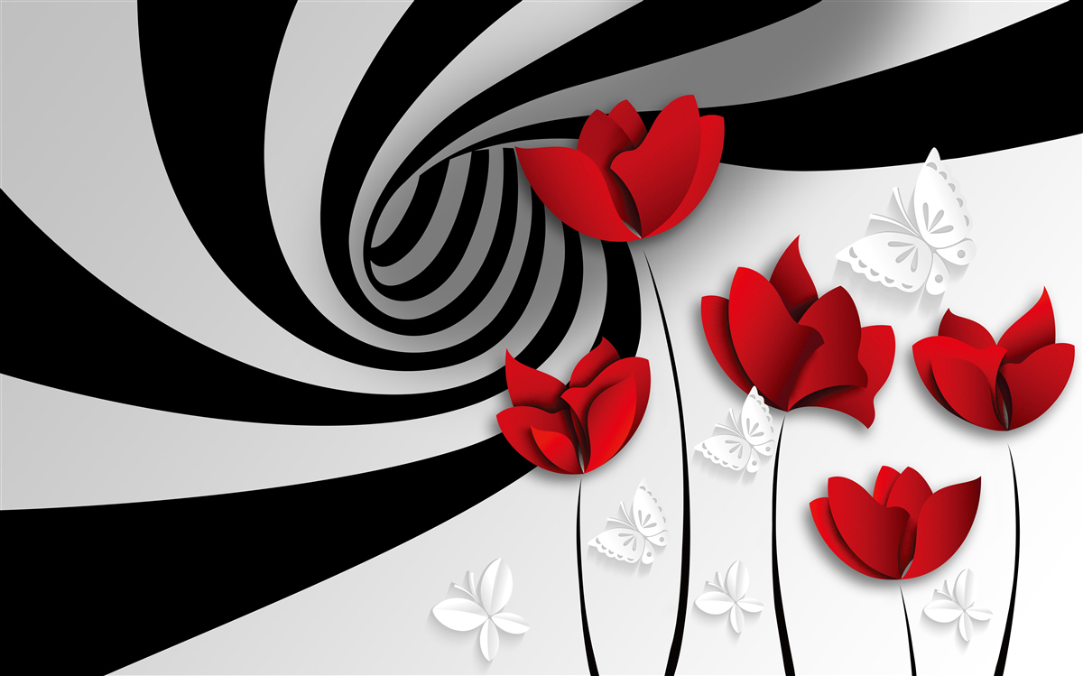 Fototapeta tunel a šarlátové púčiky