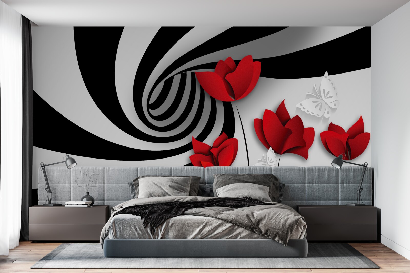 Fototapeta tunel a šarlátové púčiky